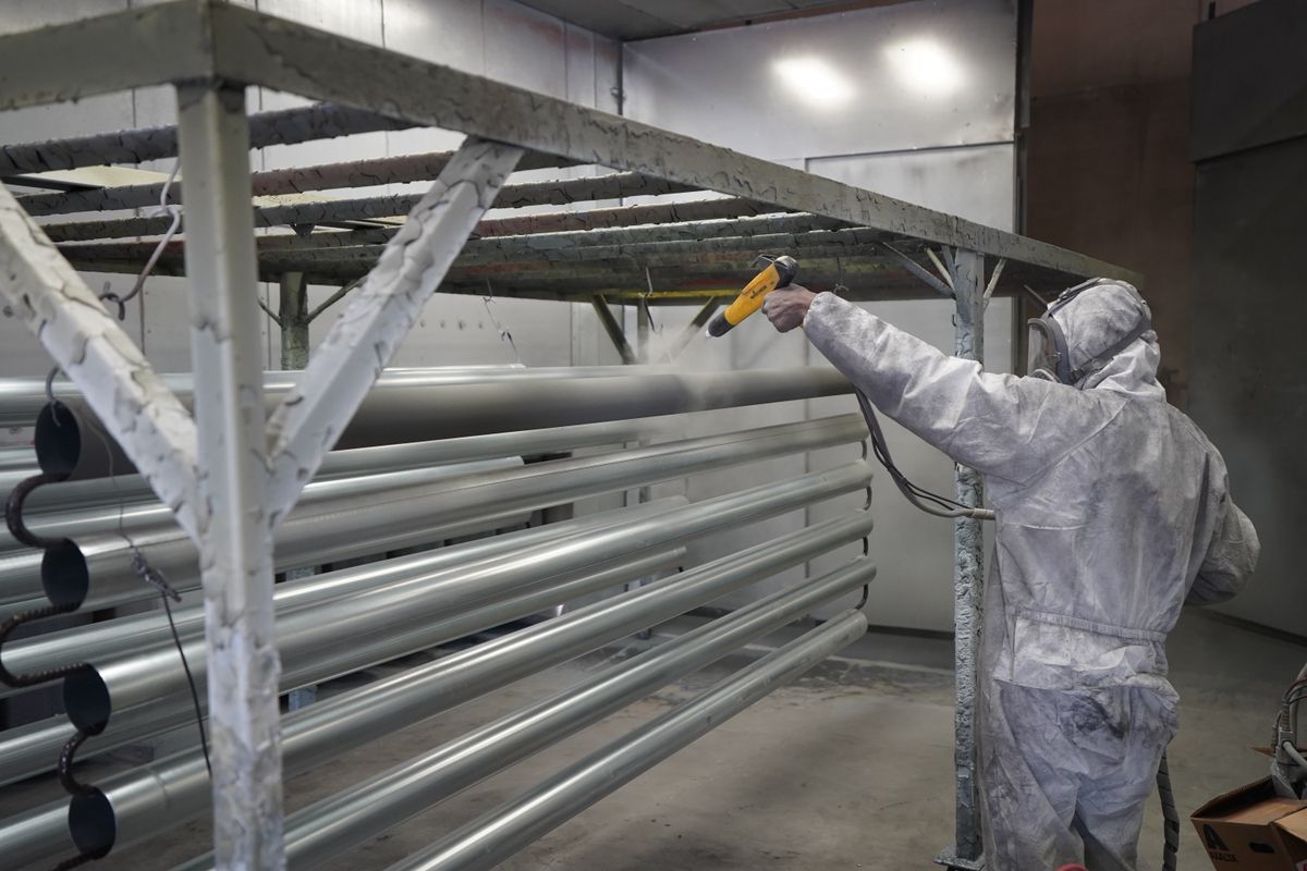 Industrial coating booth